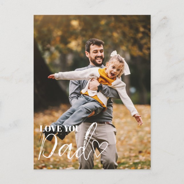 Personalised Love You Dad Photo Postcard (Front)