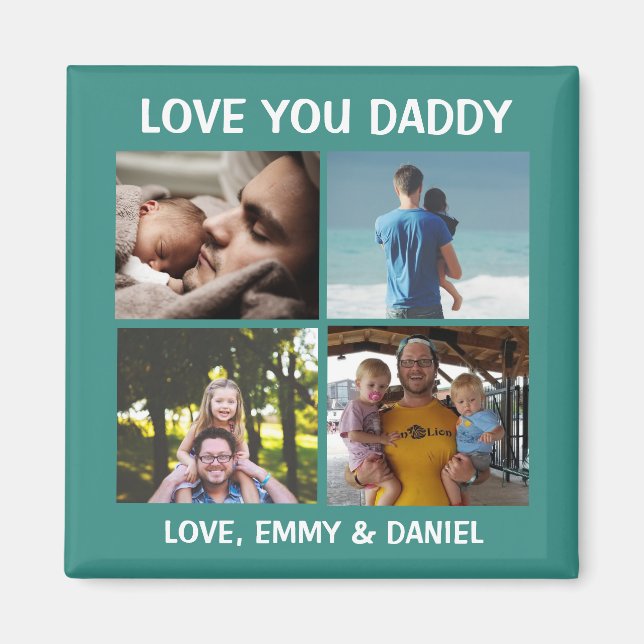 Personalised Love You Daddy Photo   Magnet (Front)