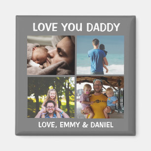 Personalised Love You Daddy Photo   Magnet