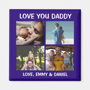 Personalised Love You Daddy Photo Magnet