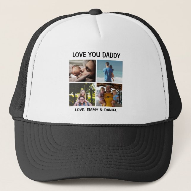 Personalised Love You Daddy Photo   Trucker Hat (Front)