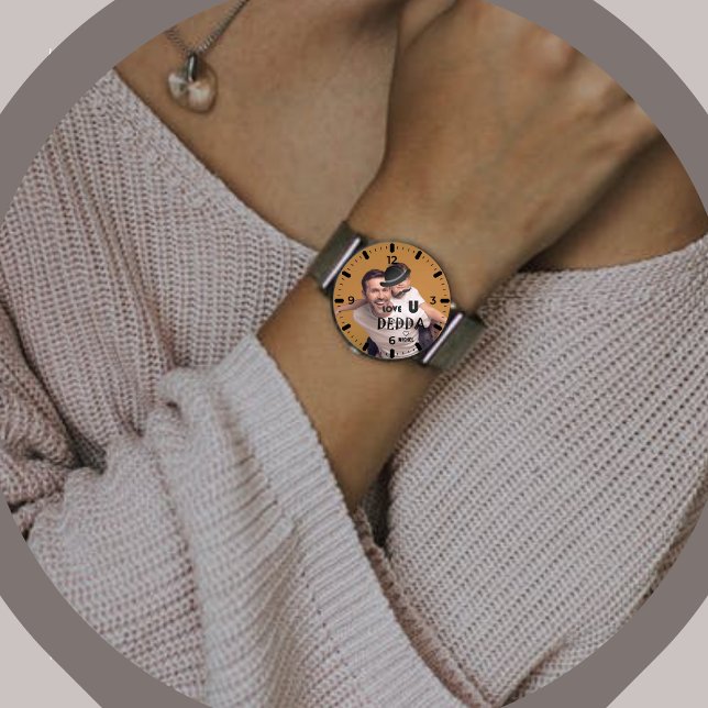 Personalised "Love You Dedda" Photo Elegant Watch (Creator Uploaded)
