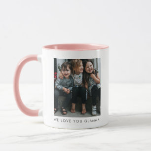 Personalised Love You GLAMMA Grandma Photo Simple Mug