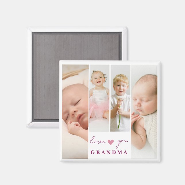 Personalised 'Love You Grandma' Magnet (Front/Back)
