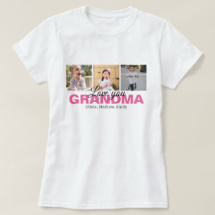 Personalised Love You Grandma Photo Collage T-Shirt