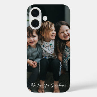 Personalised Love You Grandma Photo Handwritten   iPhone 16 Case