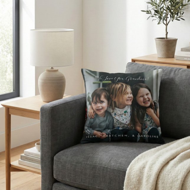 Personalised Love You Grandma Photo Handwritten  Cushion (Creator Uploaded)