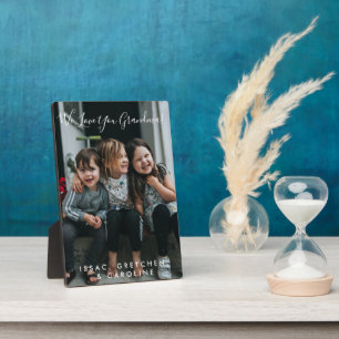 Personalised Love You Grandma Photo Handwritten  Plaque