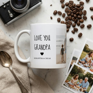 Personalised Love You Grandpa Photo Collage Coffee Mug