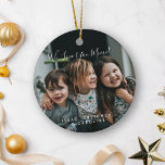 Personalised Love You Mimi Photo Handwritten  Ceramic Tree Decoration<br><div class="desc">Celebrate Mimi with this personalised "We Love You Mimi" photo ornament, featuring beautiful handwritten typography and a cherished family photo. Whether she's called Mimi, Nana, or another special name, all text can be fully customised to create a one-of-a-kind keepsake. Perfect for the holidays, this ornament is a thoughtful way to...</div>