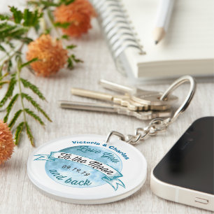 Personalised Love You to the Moon and Back Key Ring
