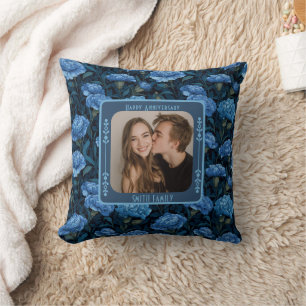 Personalised Lovebird 25Th AnniversaryThrow Pillow