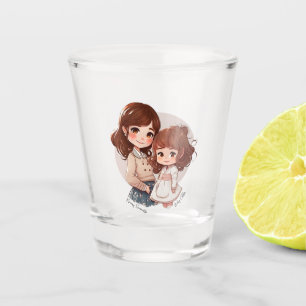 Personalised Lovely Mother and Daughter (2) Shot Glass