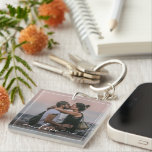 Personalised Lovers Couple Picture Love Text Key Ring<br><div class="desc">This keychain beautifully displays the word "Love" in elegant, romantic calligraphy. It can be personalised with a photo of your choice, making it a unique keepsake. This keychain is the perfect gift for birthdays, anniversaries, Valentine's Day, or Christmas. You can easily customise it with your favourite photo of your loved...</div>