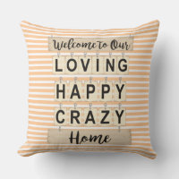 Personalised Loving Happy Crazy Home Stripped