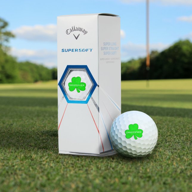 Personalised Lucky Shamrock Golf Balls (Creator Uploaded)