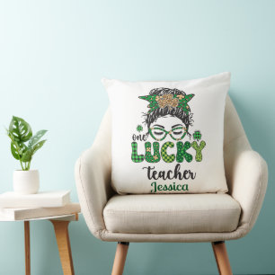 Personalised Lucky Teacher Cushion
