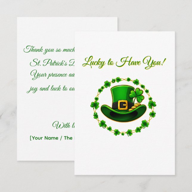 Personalised Lucky to Have You Card (Front/Back)