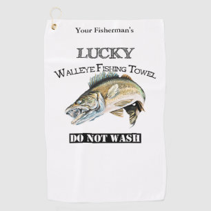 Personalised Lucky Walleye Fishing Towel