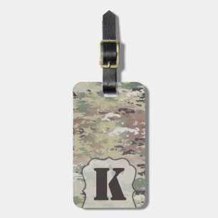 Personalised Luggage Tag Army OCP Camo Uniform Cam