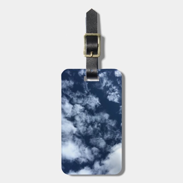 Personalised luggage tag - sky (Front Vertical)