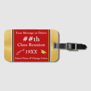 Personalised Luggage Tags for Class Reunion Favour