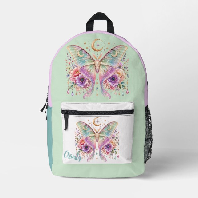 Personalised Luna Moth Backpack  (Front)