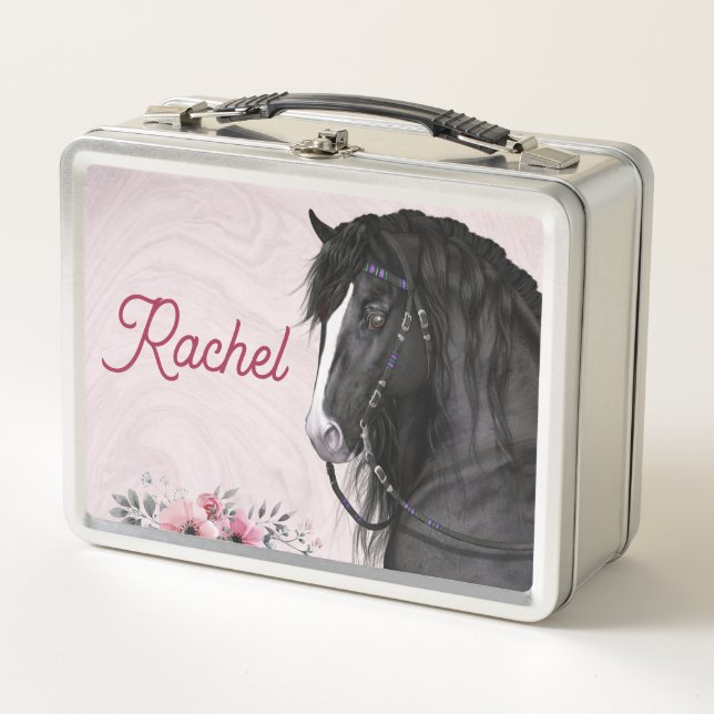 Personalised lunch box for the horse lover (Front)