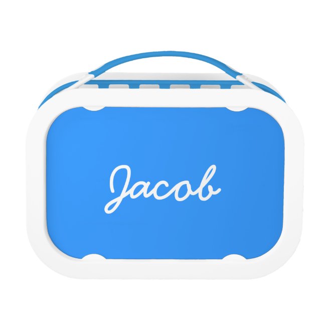 Personalised lunchbox for boys | Blue (Back)