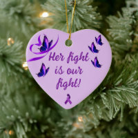 Personalised Lupus Support Purple Heart