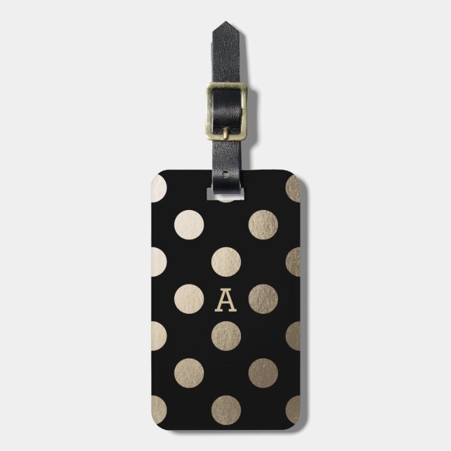 Personalised | Luxe Dots Luggage Tag (Front Vertical)