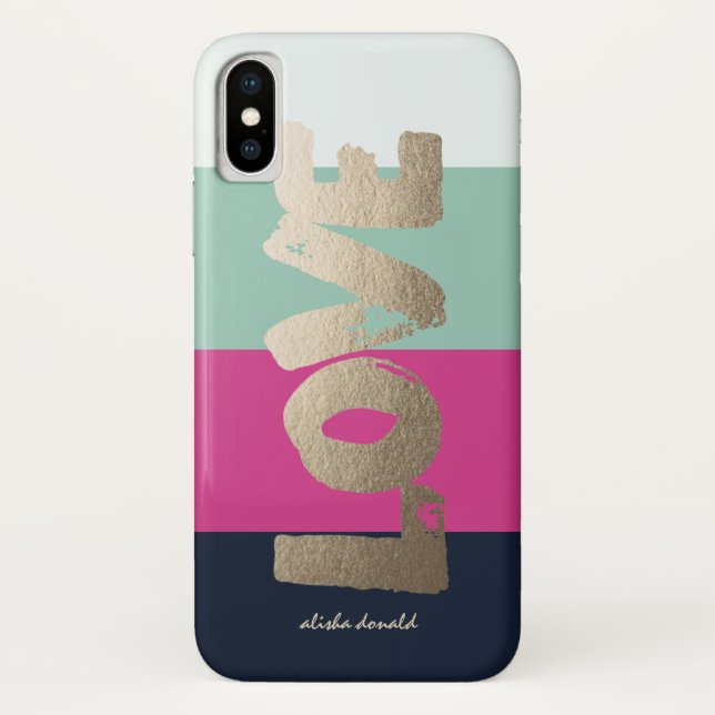 Personalised Luxe Stripes Case-Mate iPhone Case (Back)