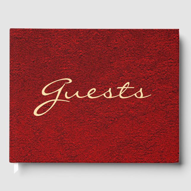 Personalised Luxurious Royal Velvet Print Guest Book (Front)