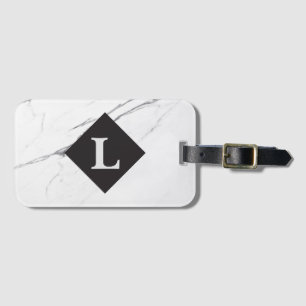 Personalised Luxurious White Marble luggage tag