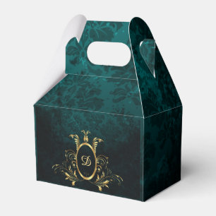 Personalised Luxury Damask gold Frame Favour Box