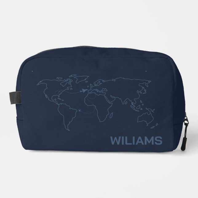 Personalised Luxury Deluxe Travel Kit Dopp Kit (Front)