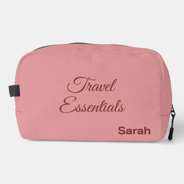 Personalised Luxury Deluxe Travel Kit Dopp Kit (Front)