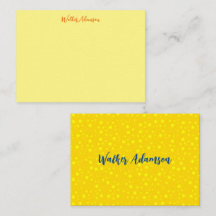 Personalised Luxury, Elegant Golden Yellow Name Card