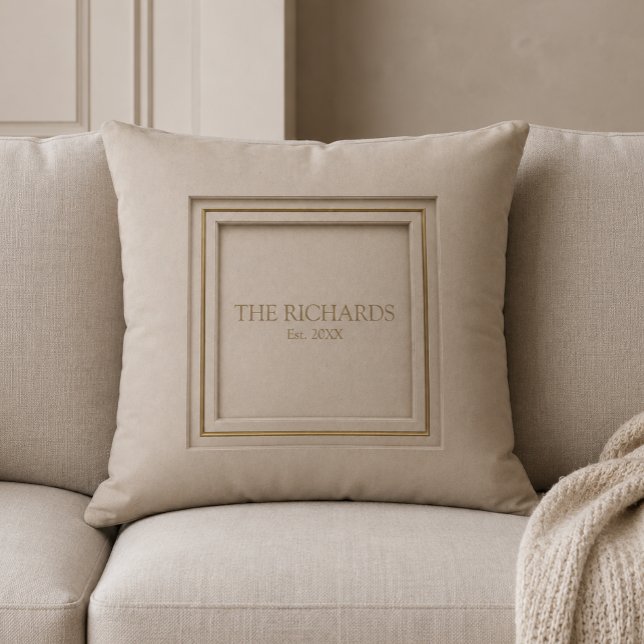 Personalised Luxury Family Name Cushion (Creator Uploaded)