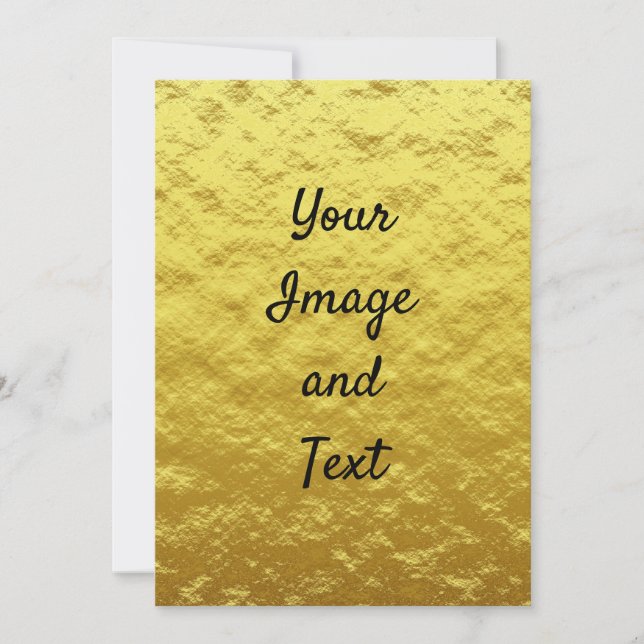 Personalised luxury golden foil Card (Front)