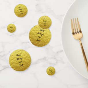 Personalised luxury golden foil confetti