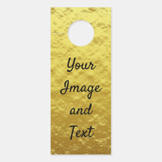 Personalised luxury golden foil door hanger