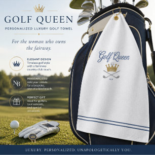 Personalised Luxury Golf Towel GOLF QUEEN