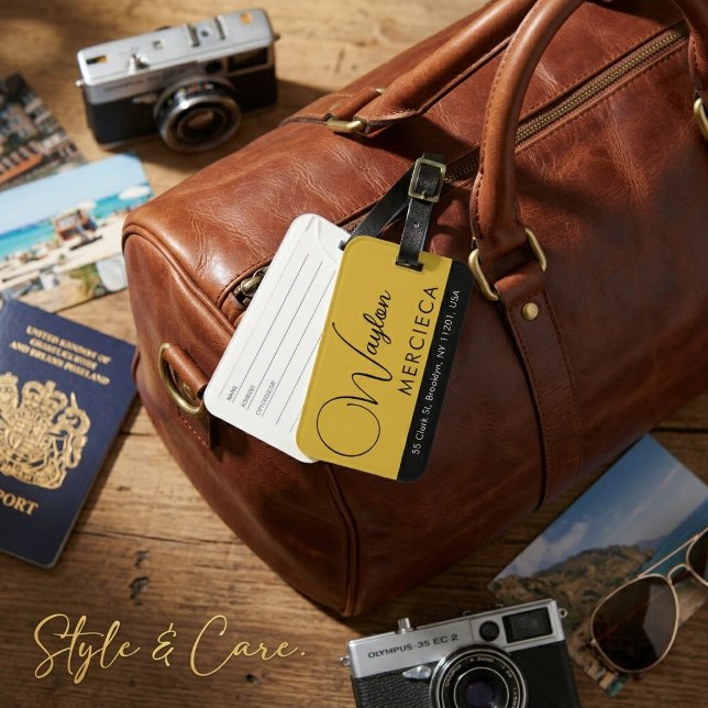 Personalised Luxury Luggage Tag With Custom Info (Personalized Luxury Luggage Tag With Custom Info)