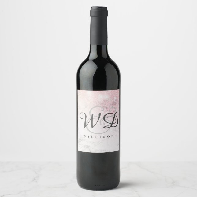 Personalised Luxury Marble Wine Label (Front)