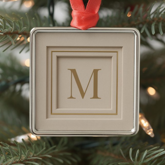 Personalised Luxury Monogram Christmas Metal Tree Decoration (Creator Uploaded)