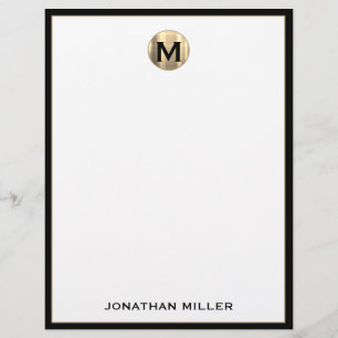 Personalised Luxury Monogram Letterhead with Name