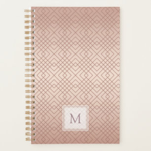 Personalised Luxury pattern Rose Gold Planner