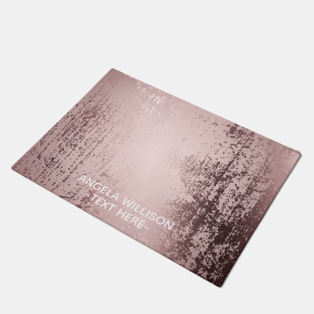 Personalised Luxury rose gold Doormat (Angled)