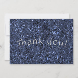Personalised luxury silver crushed foil thank you card